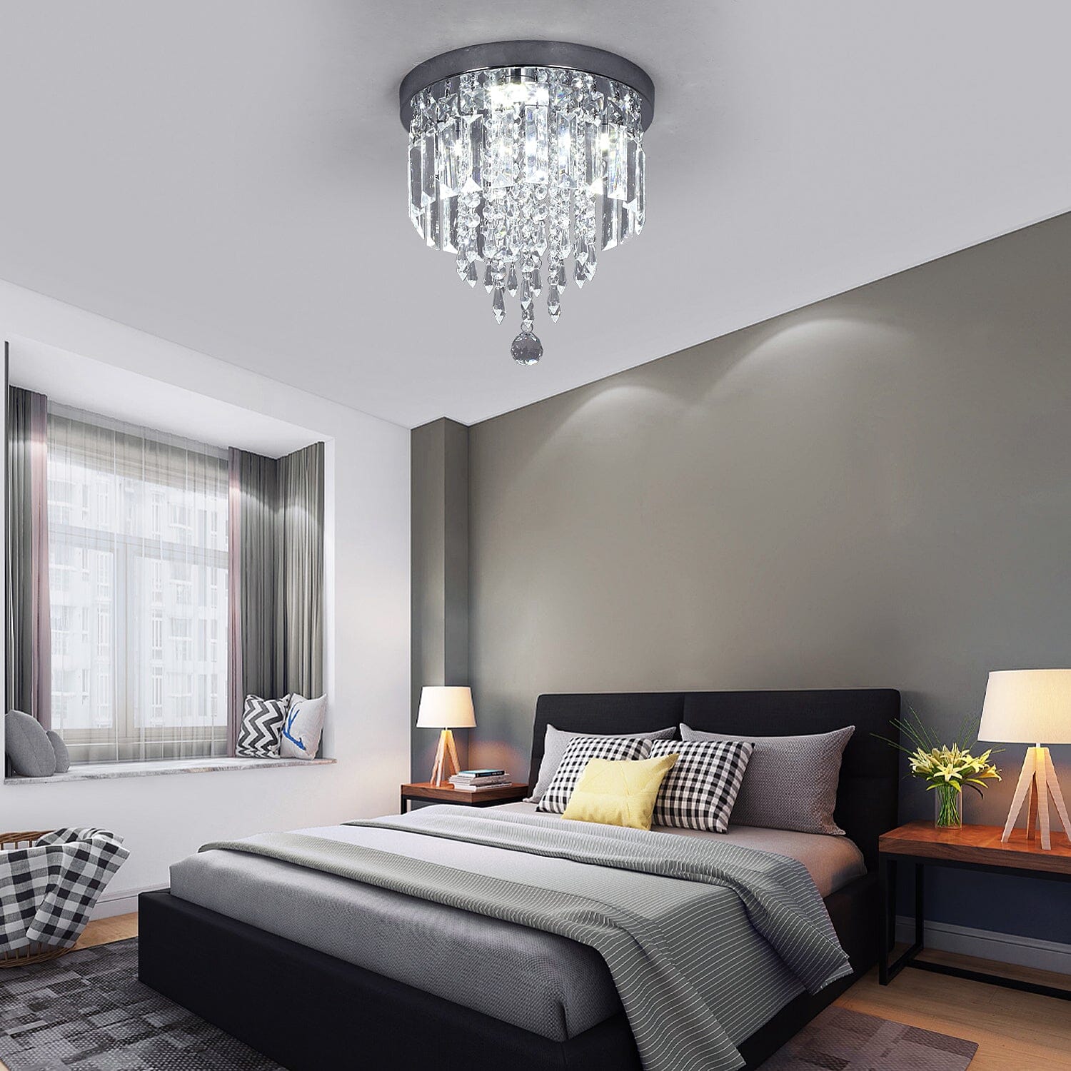 Hauqi Crystal Ceiling Chandelier | elesira