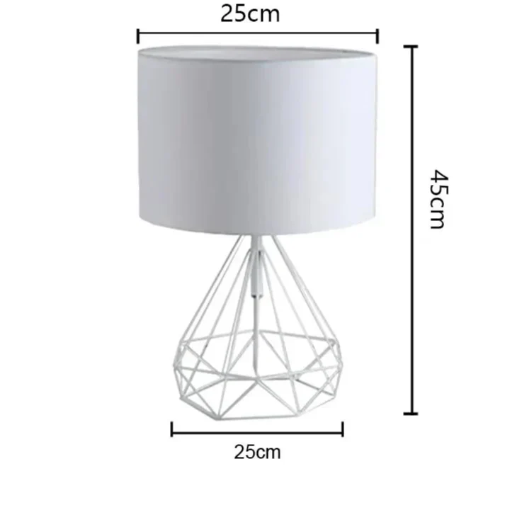 Czarna geometryczna lampka biurkowa w stylu nordyckim i retro | elesira