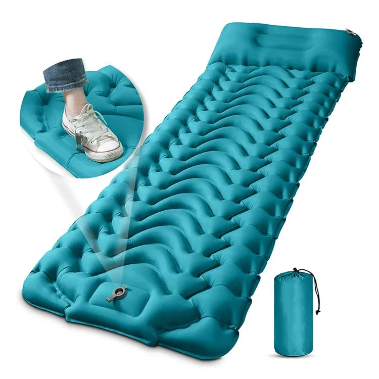 Matelas de camping ComfortRest de 10 cm d’épaisseur, autogonflant, pour les aventures en plein air - Elesira