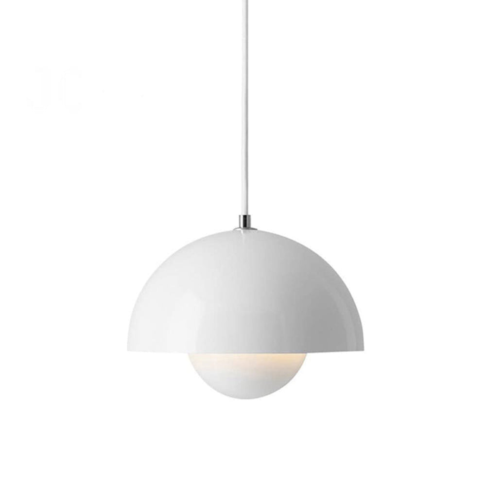 Suspension lumineuse en arc aux couleurs vives pour intérieurs scandinaves modernes | elesira