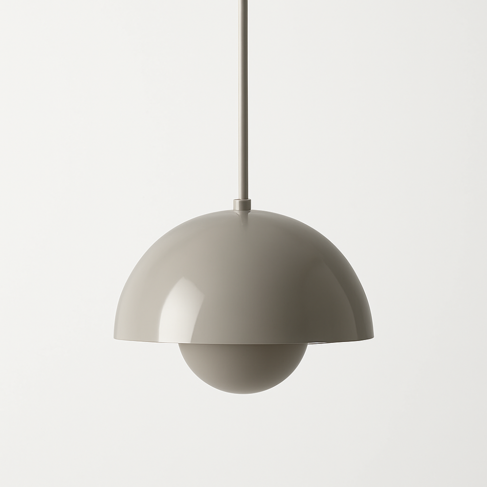 Suspension lumineuse en arc aux couleurs vives pour intérieurs scandinaves modernes | elesira