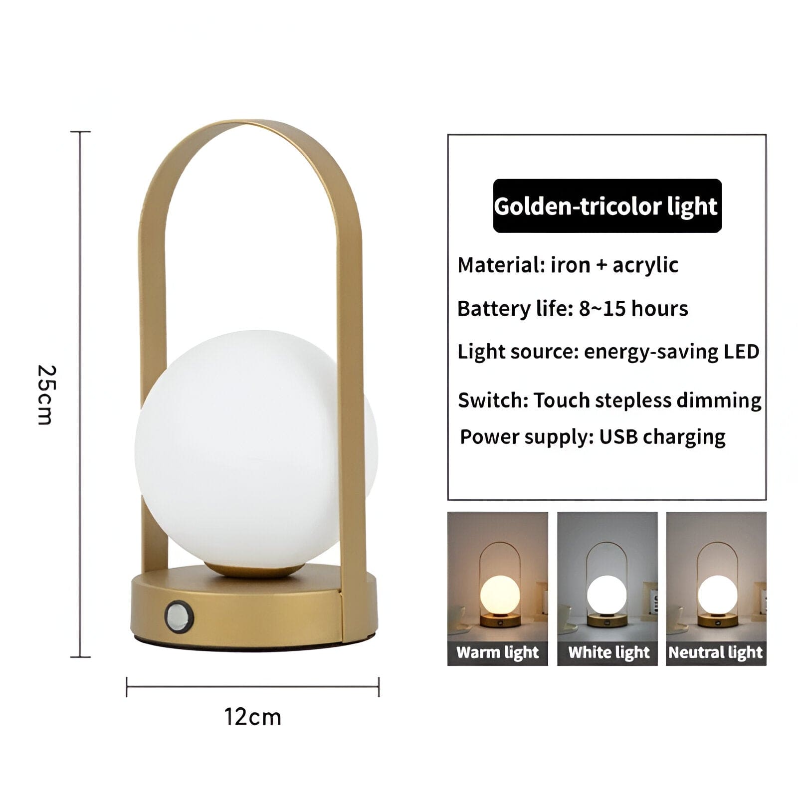 Bezdrátová stolní lampa se stmíváním | elesira