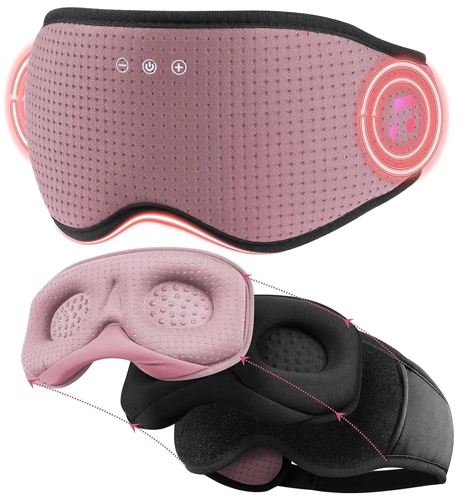 Spánková maska DreamGuard s Bluetooth, prodyšnou látkou a blokováním světla - Elesira