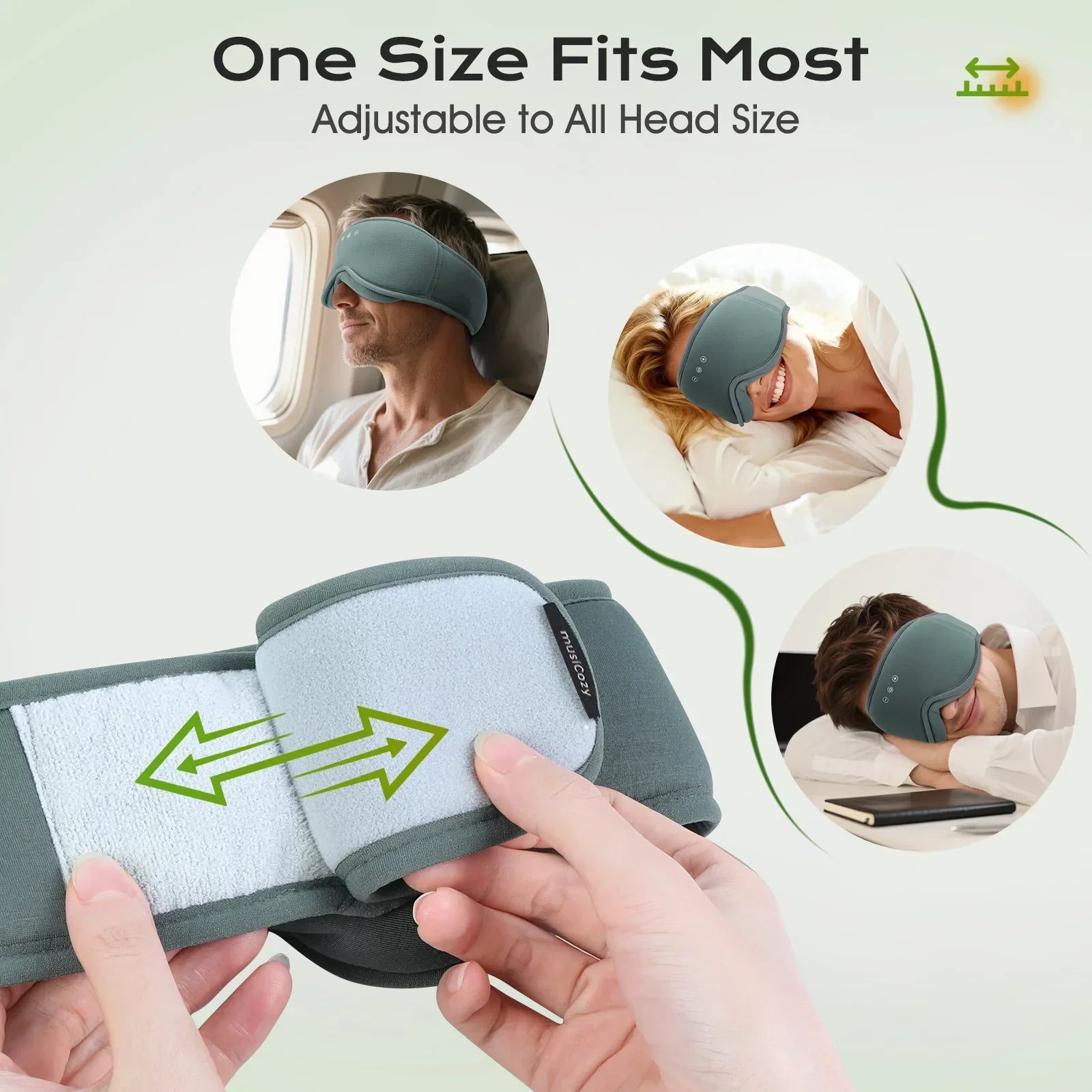 ComfortZone Wireless Sleep Mask With Bluetooth Audio For Relaxation - Elesira