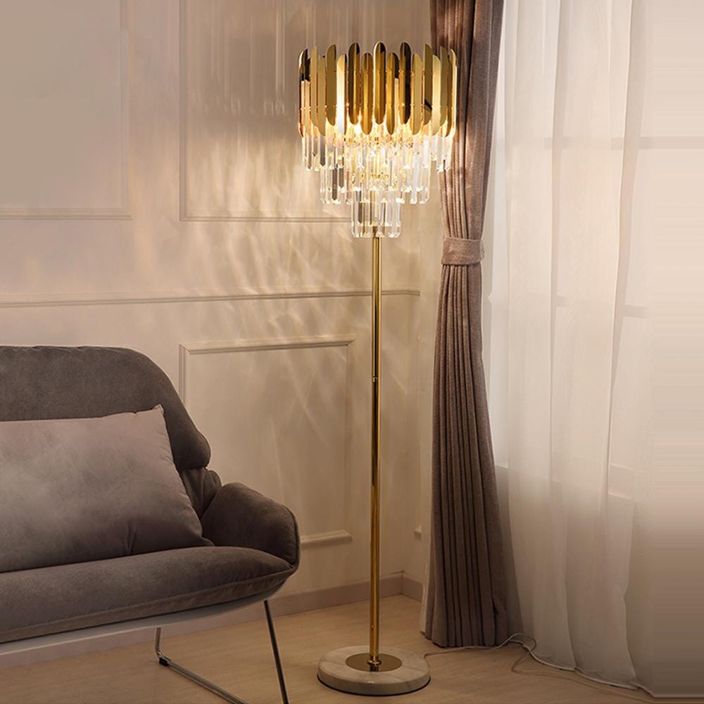 Křišťálová podlahová a stolní lampa Ivy | elesira