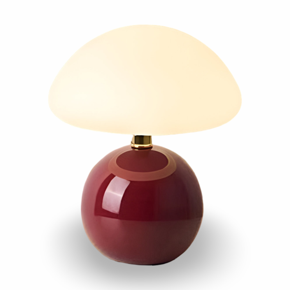 Lumera | Sleek Bauhaus Style Mushroom LED Table Lamp with Adjustable 3-Color Mood Lighting for Contemporary Interiors | elesira