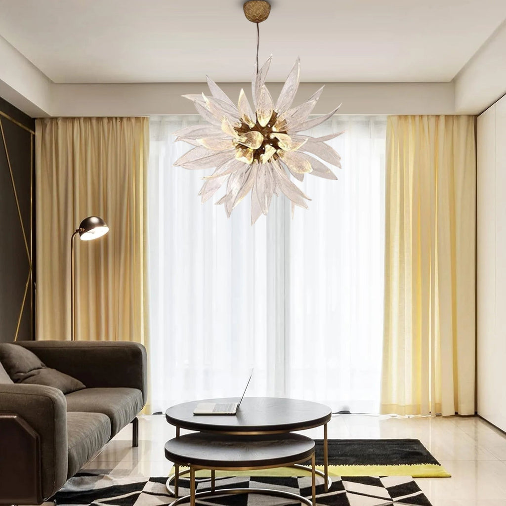Sunflower Glass Chandelier | elesira