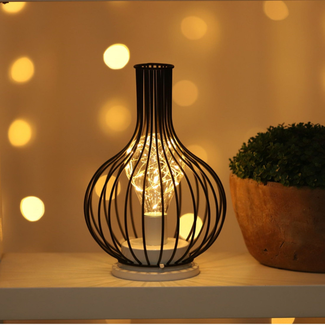 Marlow Industrial Cage LED Table Lamp For Ambient Accent Lighting | elesira