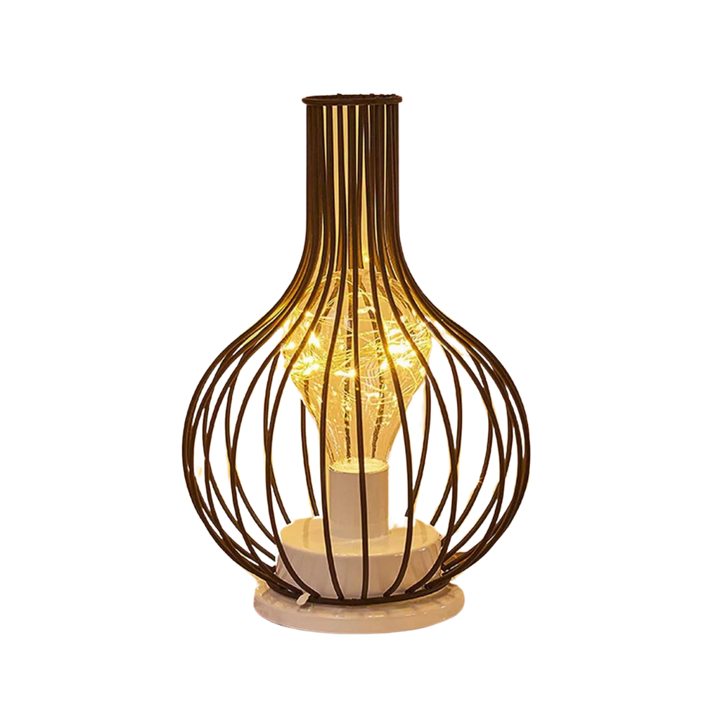 Marlow Industrial Cage LED Table Lamp For Ambient Accent Lighting | elesira