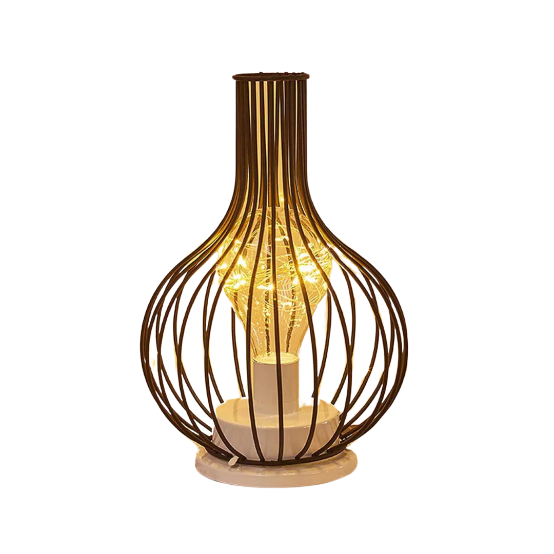 Marlow Industrial Cage LED Table Lamp For Ambient Accent Lighting | elesira