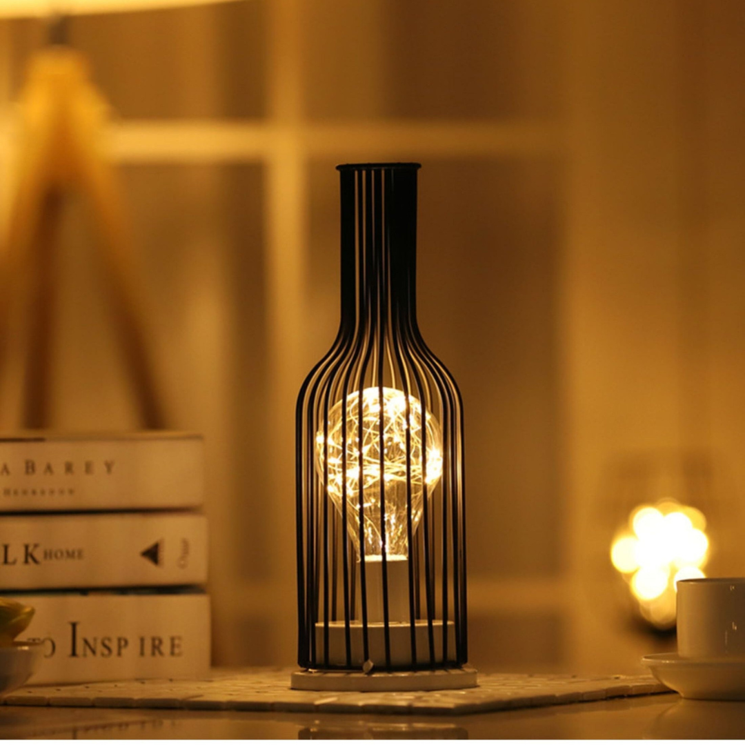 Marlow Industrial Cage LED Table Lamp For Ambient Accent Lighting | elesira