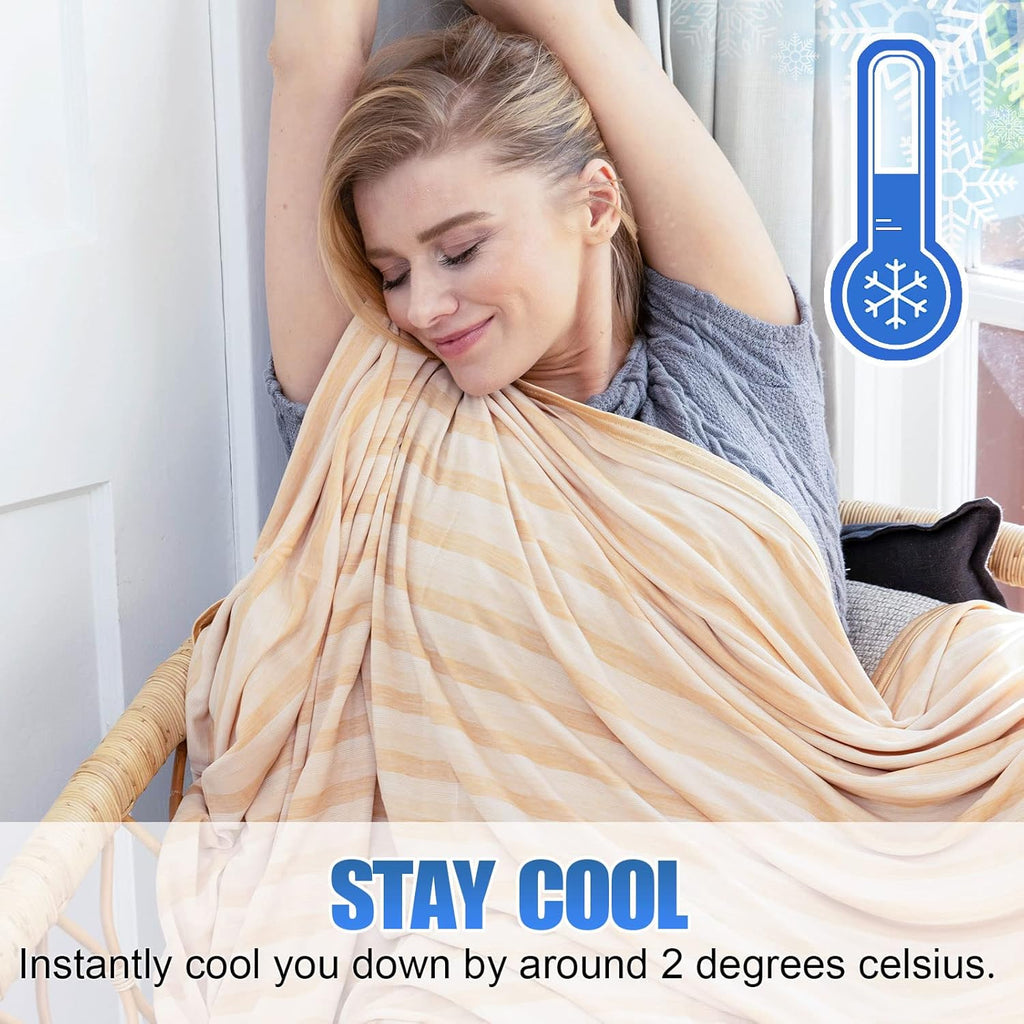 Cool Comfort Lightweight Double Sided Cooling Blanket For Hot Sleepers And Night Sweats - Elesira