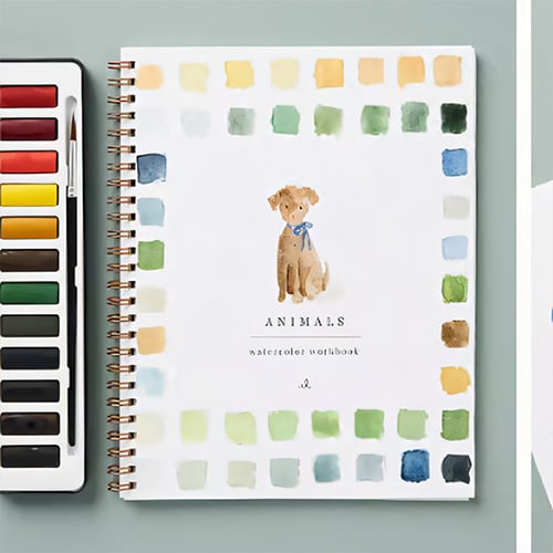 Cahier d’aquarelle pour débutants - Guide artistique étape par étape | elesira