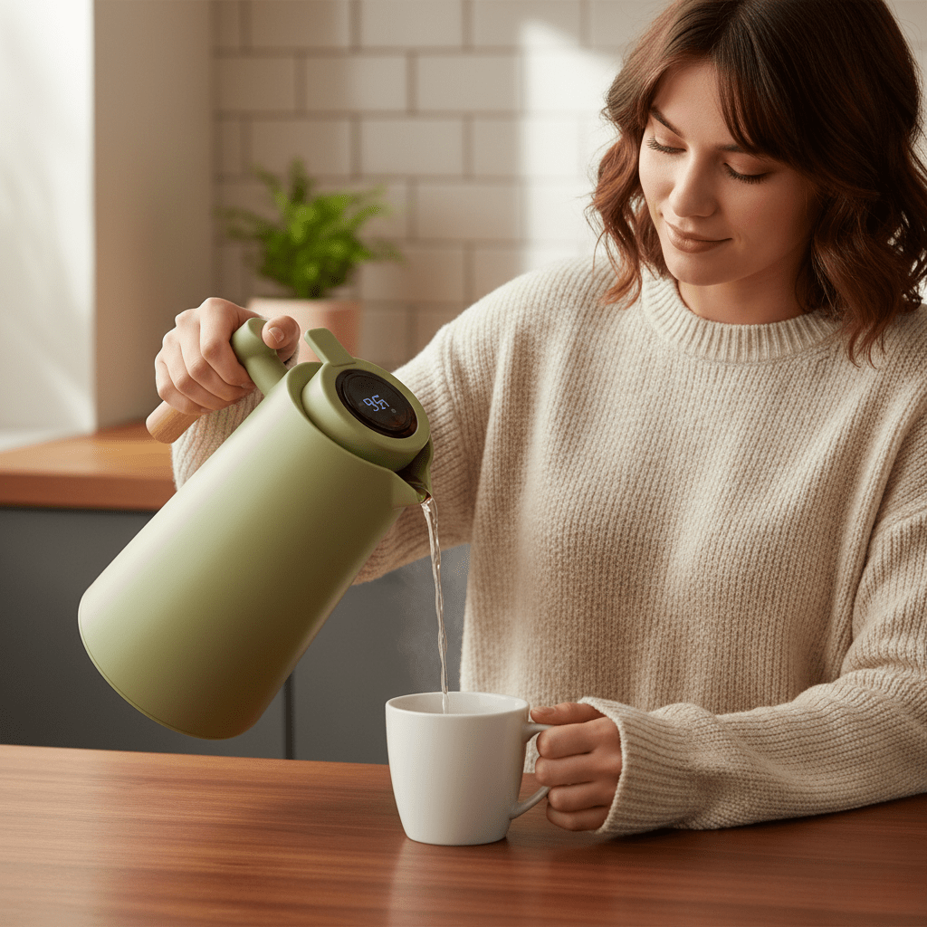 Intelligente, isolierte Wasserflasche mit Temperaturanzeige | elesira