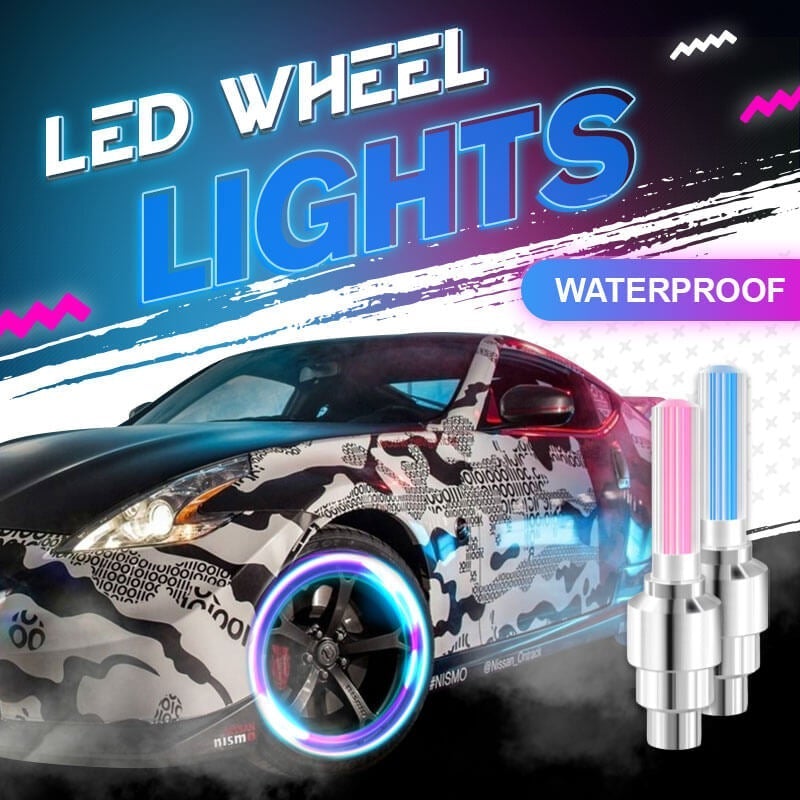 Wodoodporna lampka na nakrętkę wentyla z oświetleniem koła LED | elesira