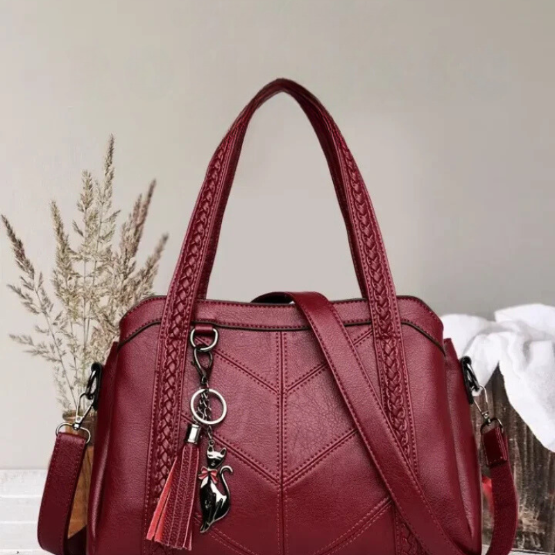 Spacious and Organized Women's Leather Tote Bag | elesira