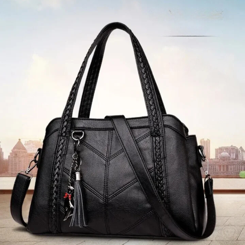 Spacious and Organized Women's Leather Tote Bag | elesira