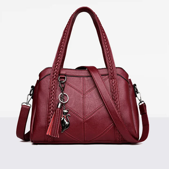 Spacious and Organized Women's Leather Tote Bag | elesira