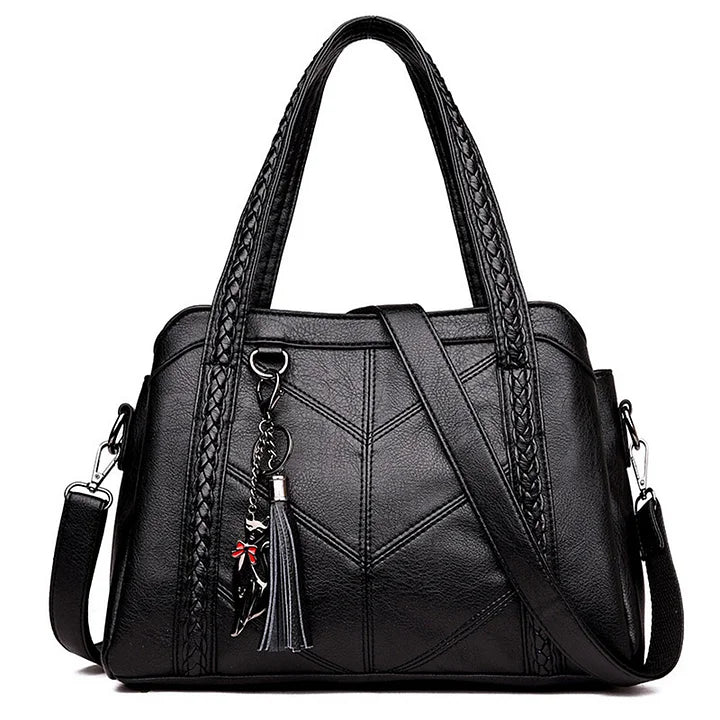 Spacious and Organized Women's Leather Tote Bag | elesira