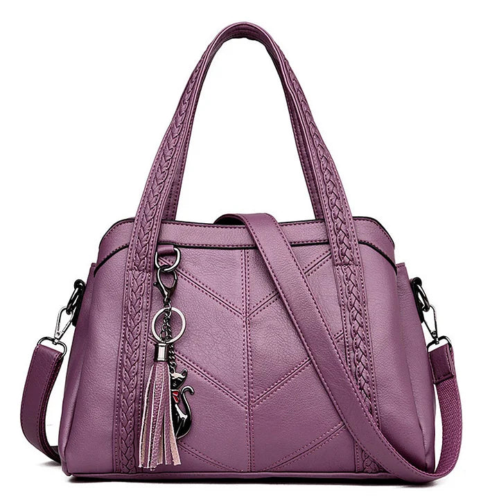 Spacious and Organized Women's Leather Tote Bag | elesira