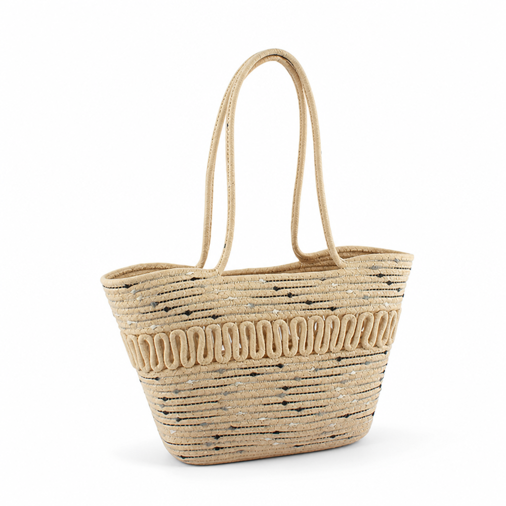 Capiente e resistente borsa da spiaggia (manici lunghi) | elesira