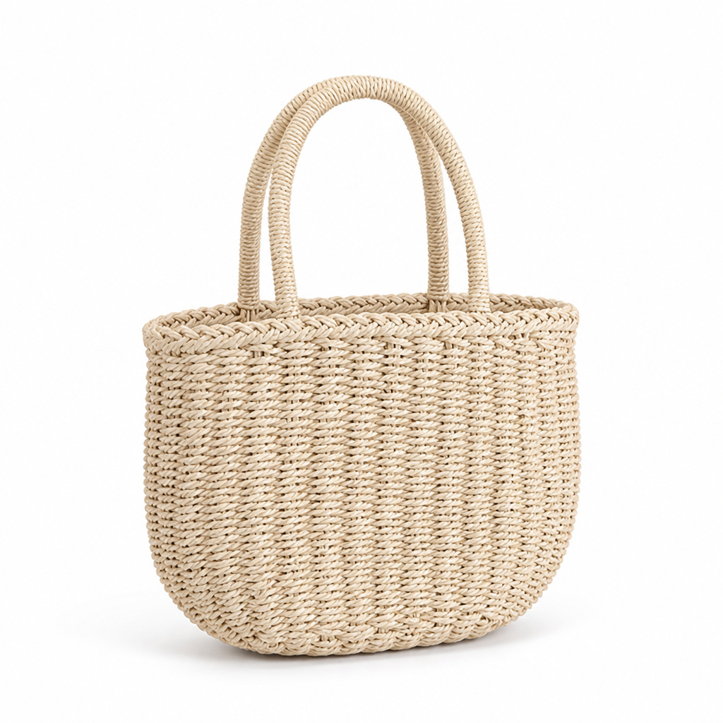 Spacious Handwoven Natural Wicker Tote | elesira