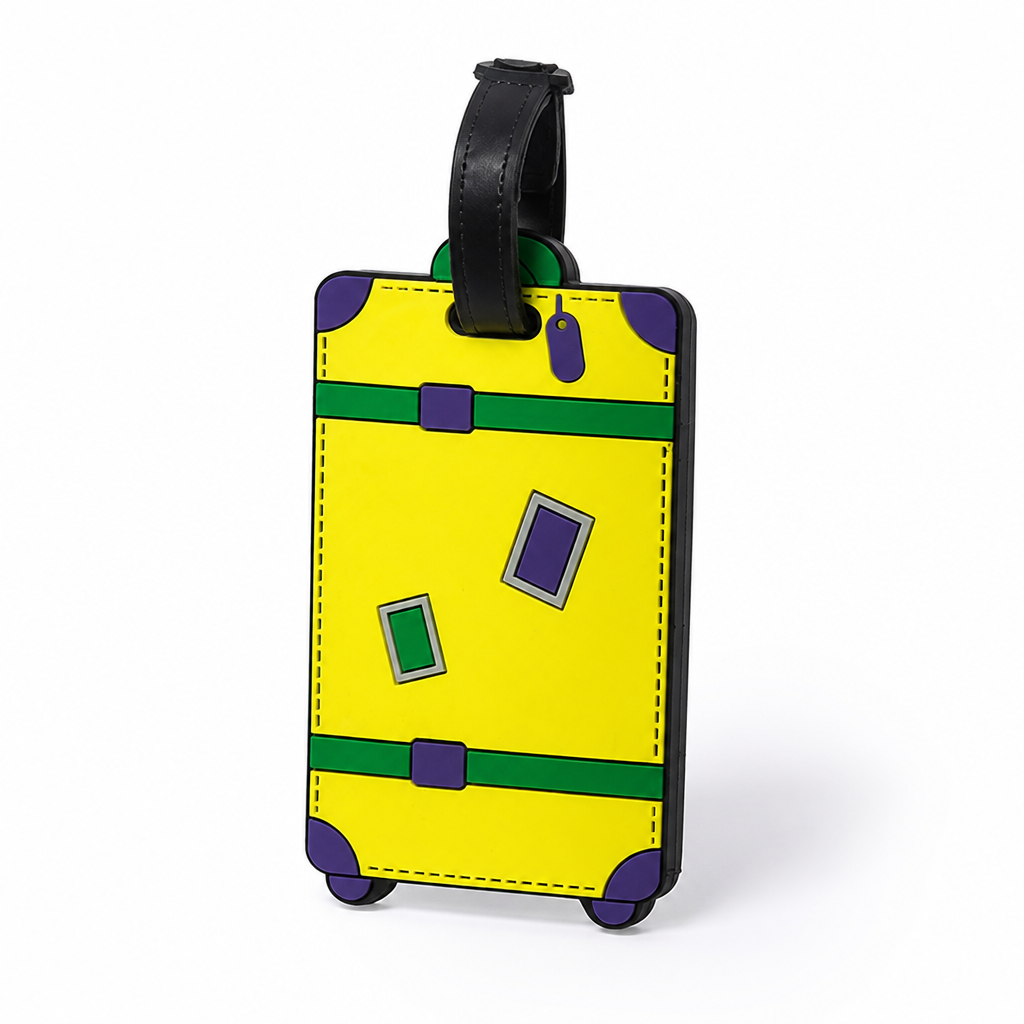 Étiquette de bagage résistante et colorée (fenêtre d’identification transparente) | elesira