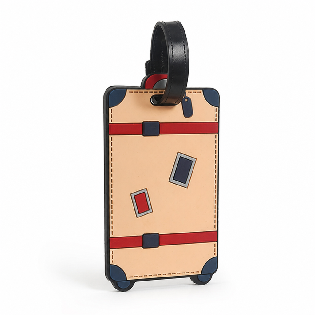 Étiquette de bagage résistante et colorée (fenêtre d’identification transparente) | elesira