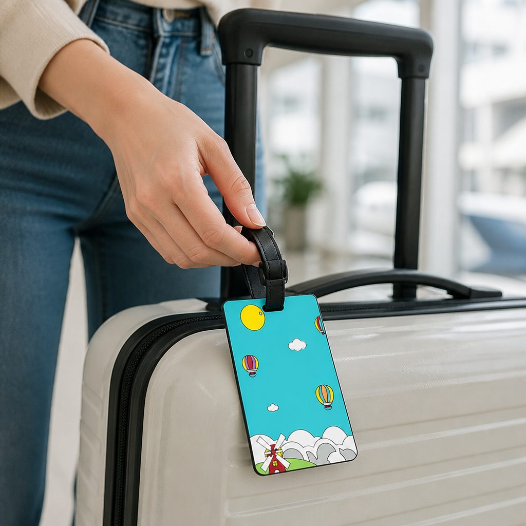 Vibrant Durable Luggage Tag (Secure Strap & Transparent ID Window) | elesira