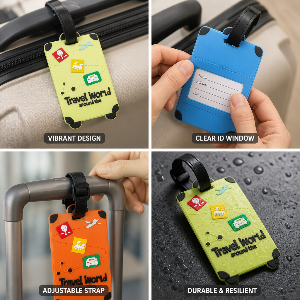 Vibrant Print Clear ID Window Luggage Tag | elesira