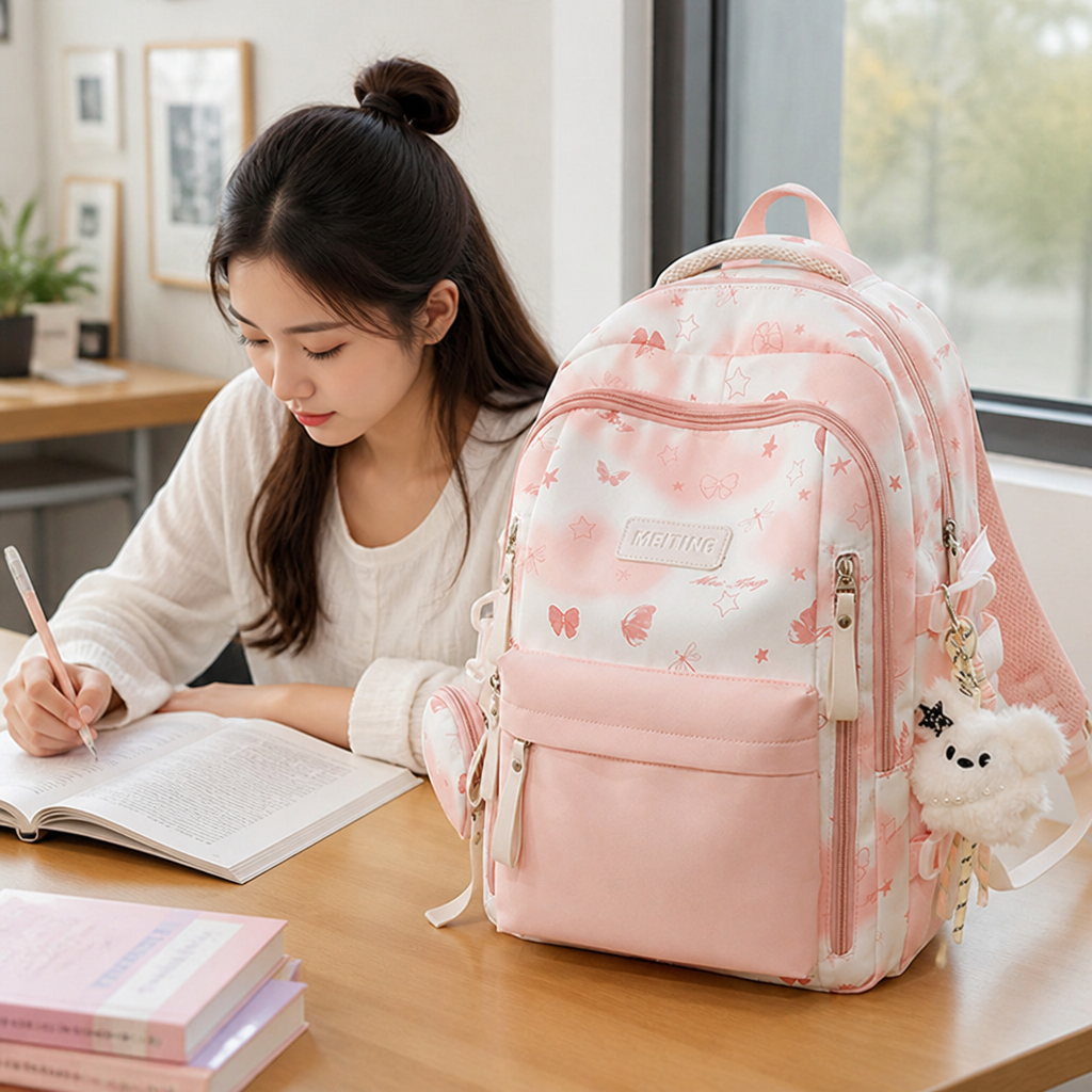 Water-Resistant Multi-Pocket School Backpack (Padded Straps) | elesira