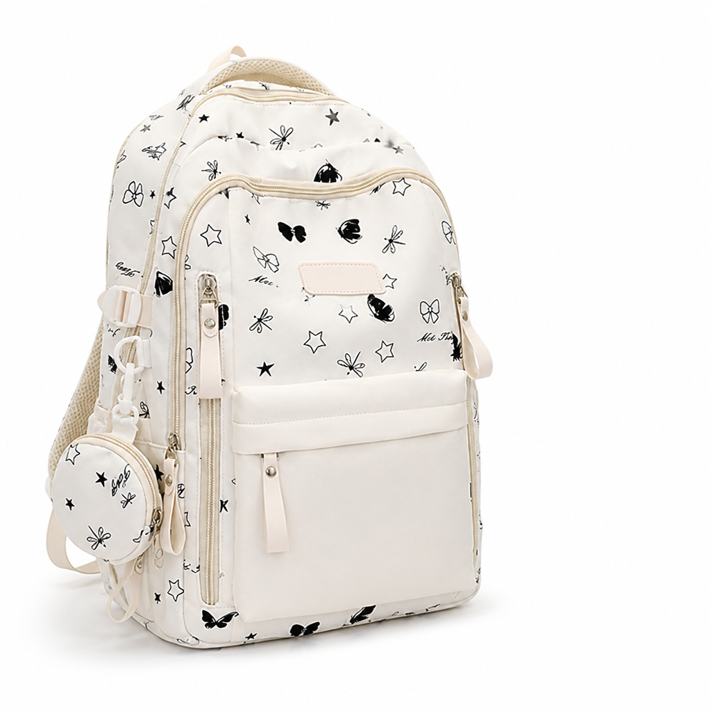 Water-Resistant Multi-Pocket School Backpack (Padded Straps) | elesira