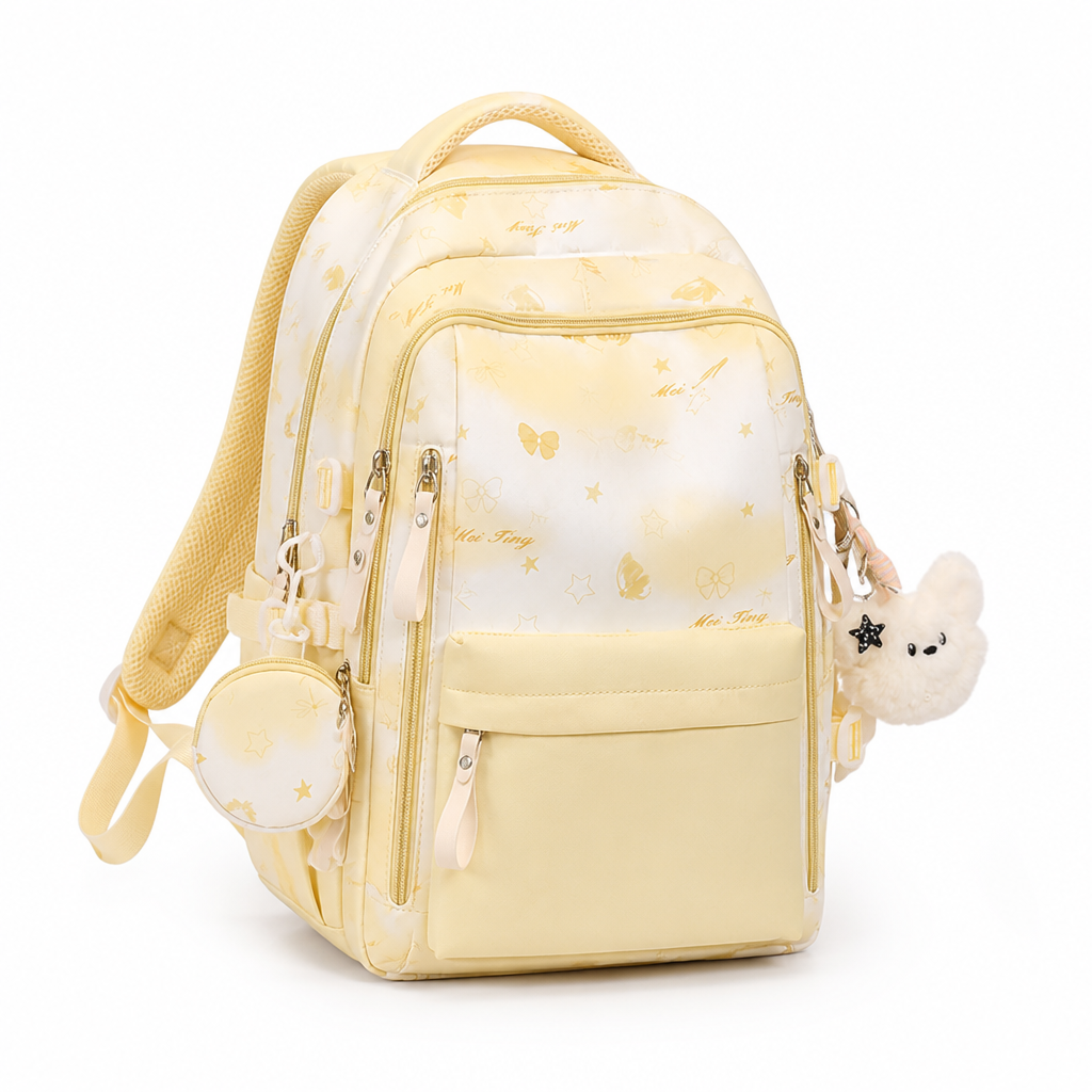 Water-Resistant Multi-Pocket School Backpack (Padded Straps) | elesira