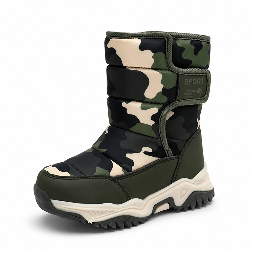 Waterproof Plush-Lined Non-Slip Snow Boots (Kids) | elesira