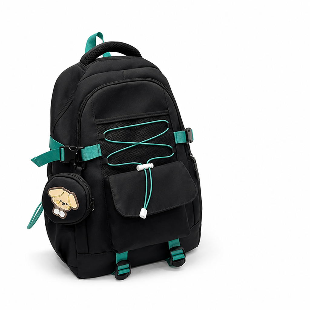 Zaino scolastico resistente all'usura con più scomparti (spallacci imbottiti) | elesira