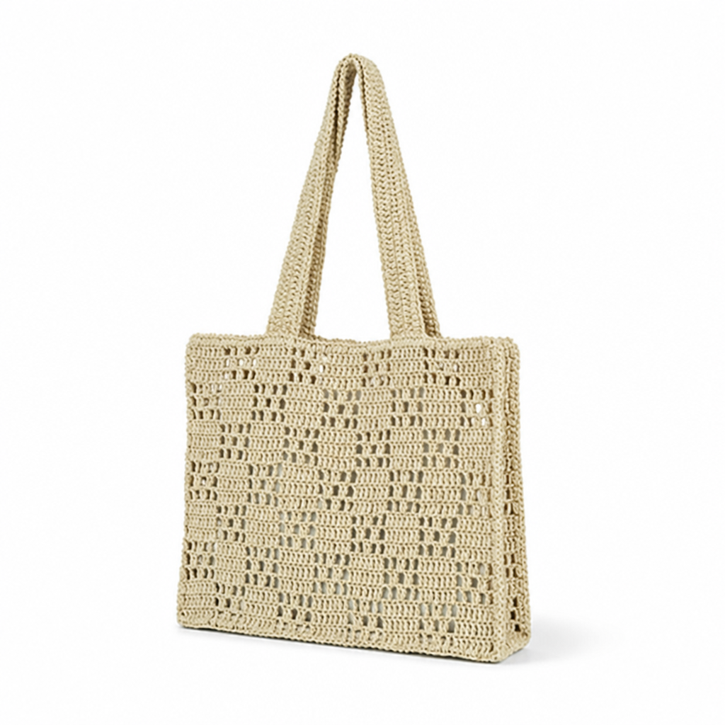 XXL Handwoven Macrame Beach Tote (Long Straps) | elesira