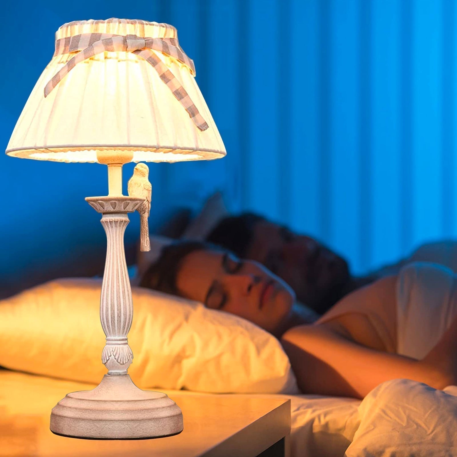 Boho Table Lamp with Fabric Shade | elesira