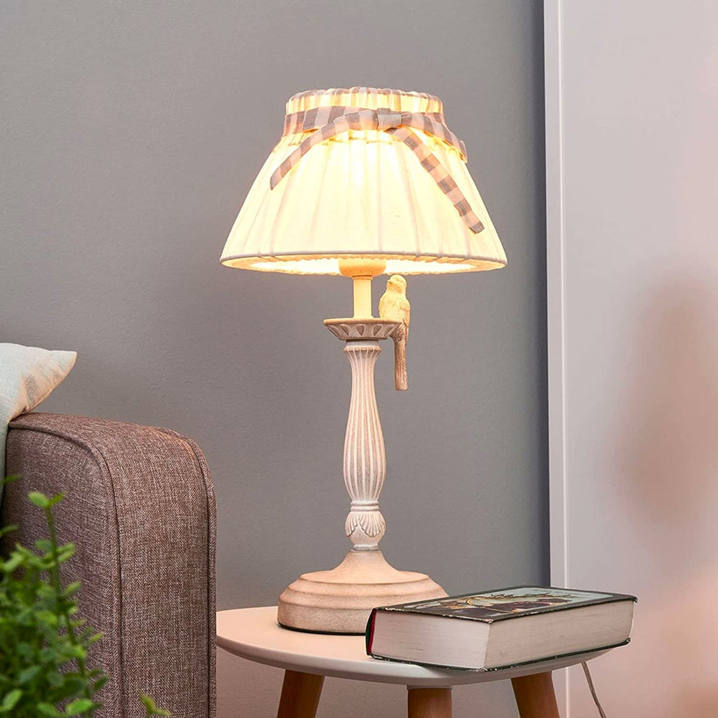 Boho Table Lamp with Fabric Shade | elesira