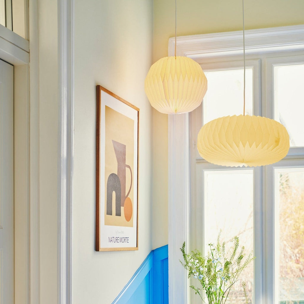 Belloy-papieren plafondlamp met eenvoudig te bevestigen lampenkap | elesira