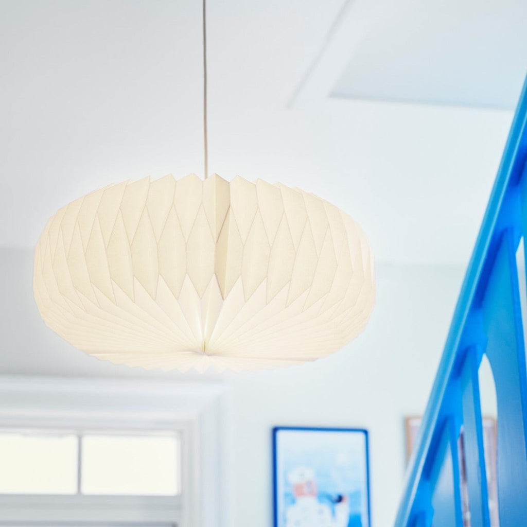 Belloy-papieren plafondlamp met eenvoudig te bevestigen lampenkap | elesira