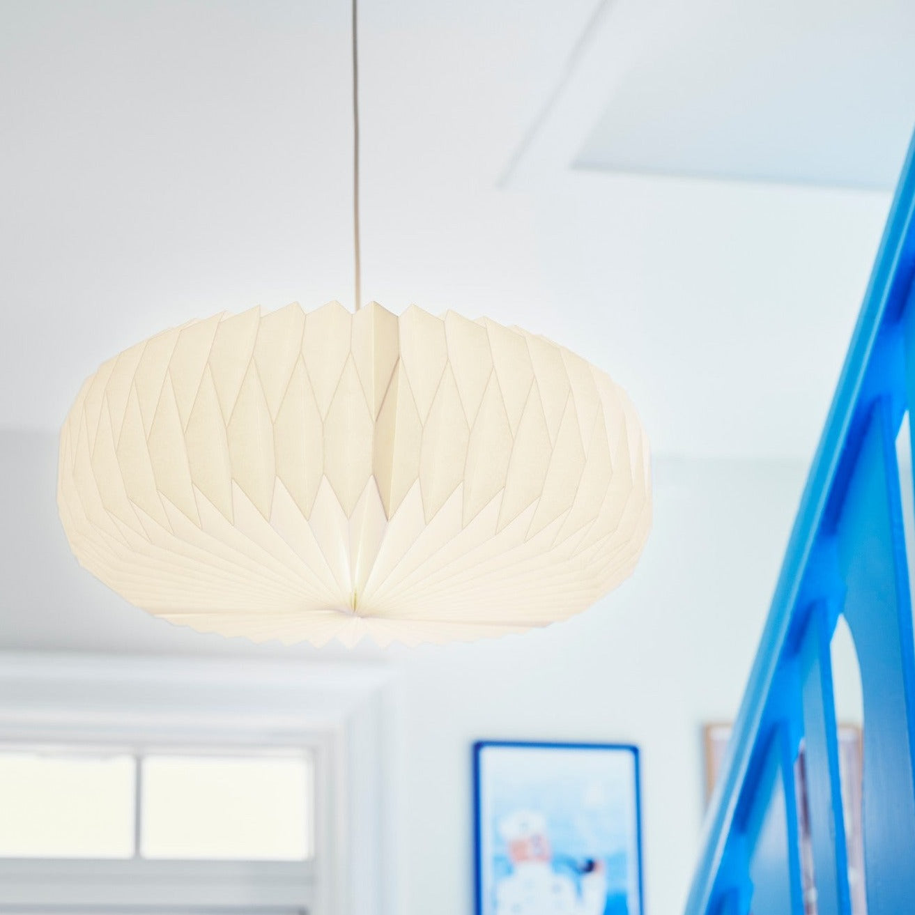 Belloy-papieren plafondlamp met eenvoudig te bevestigen lampenkap | elesira