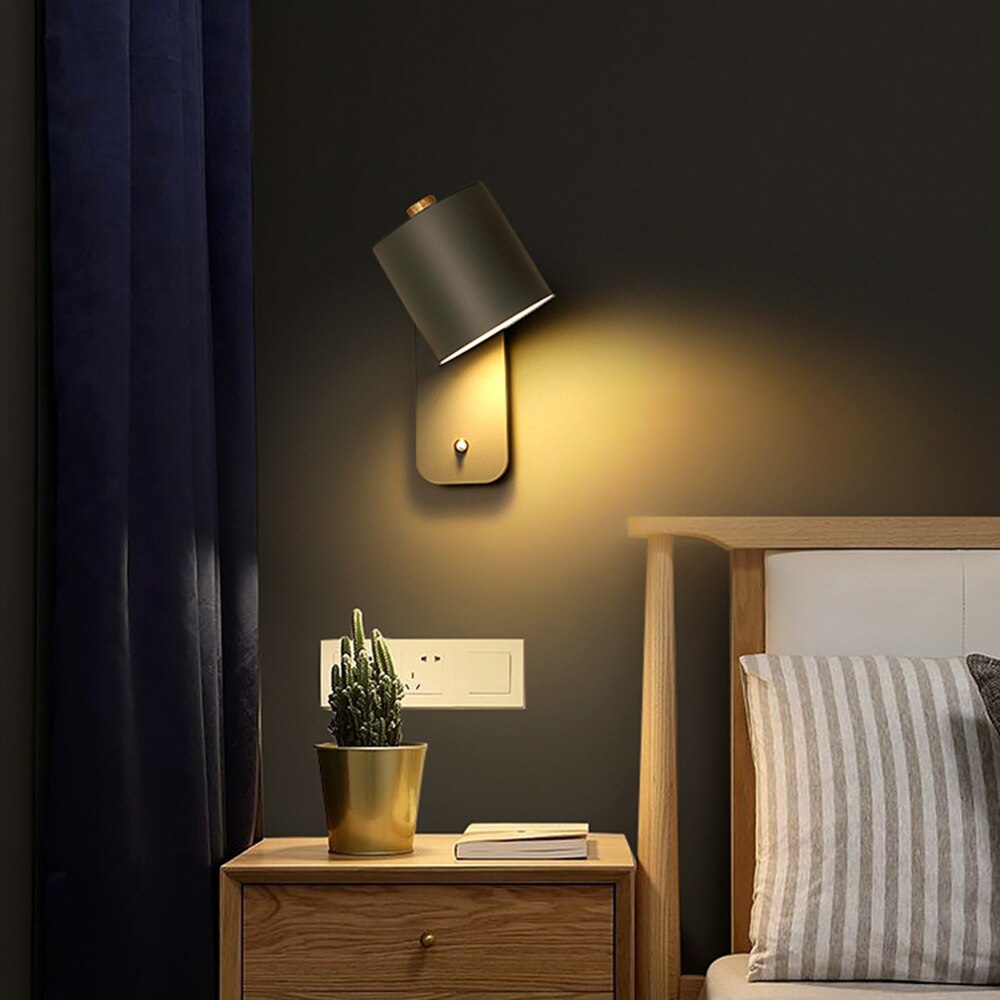 简约室内LED壁灯，配备集成开关，适合现代生活 | elesira