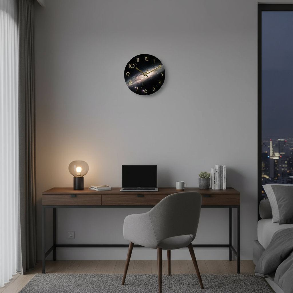 Grande horloge en verre élégante pour une décoration intérieure raffinée | elesira