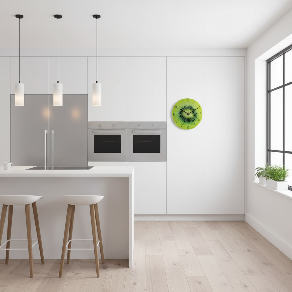 Grande horloge en verre élégante pour une décoration intérieure raffinée | elesira