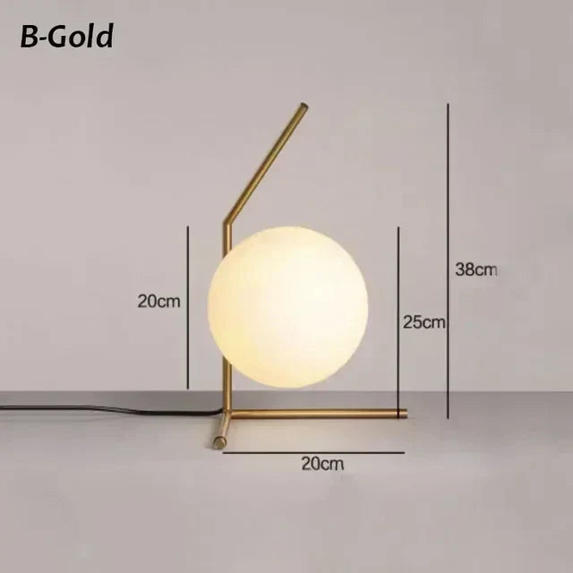 ClearEleganz - Moderne minimalistisk rund glasbordlampe | elesira