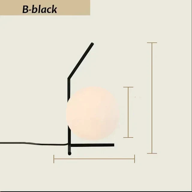 ClearEleganz - Moderne minimalistisk rund glasbordlampe | elesira