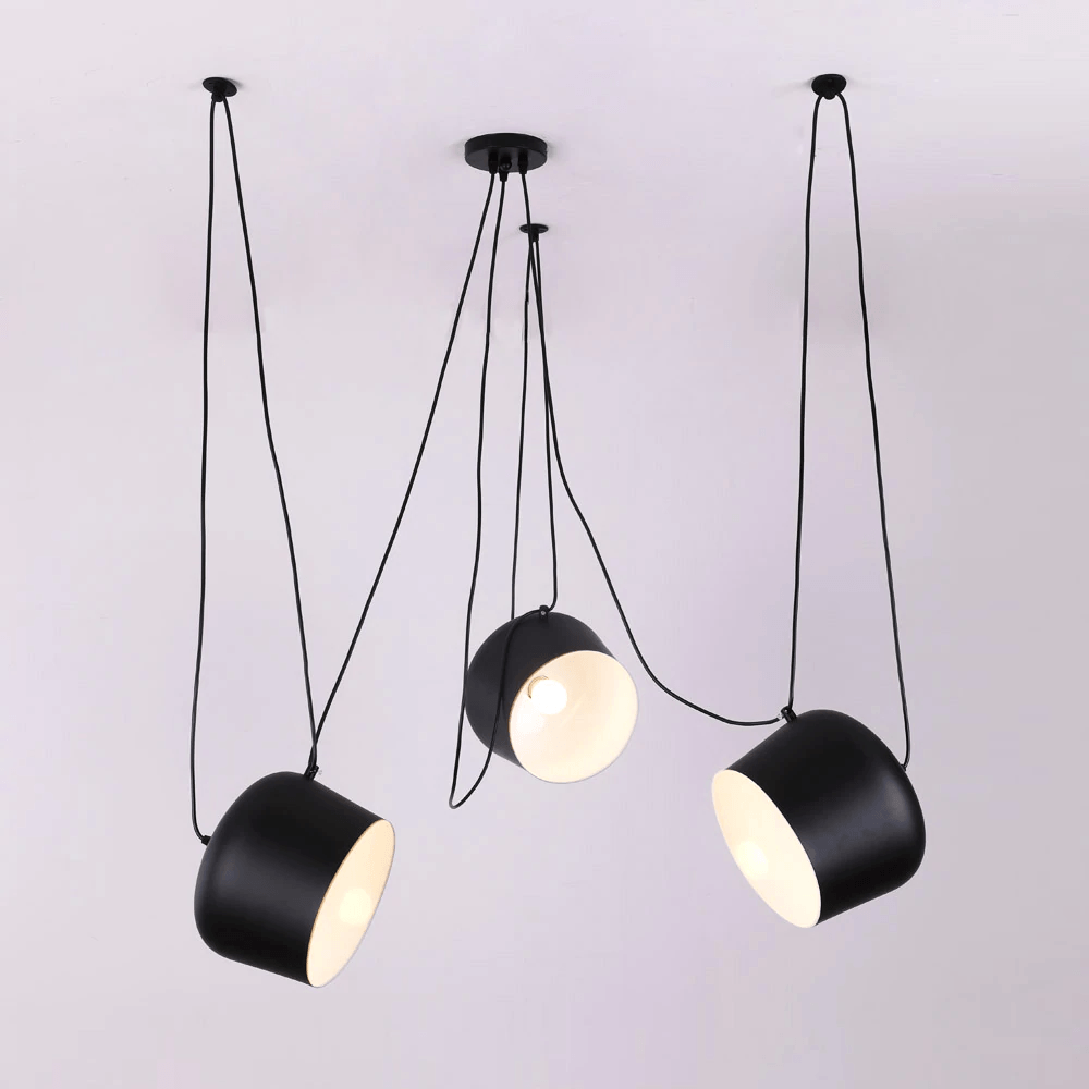 Suspension tambour noire pour les cuisines et espaces de vie modernes – Elesira