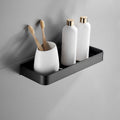 Sleek Matte Black Wall Shelf for Organized Bathrooms | elesira