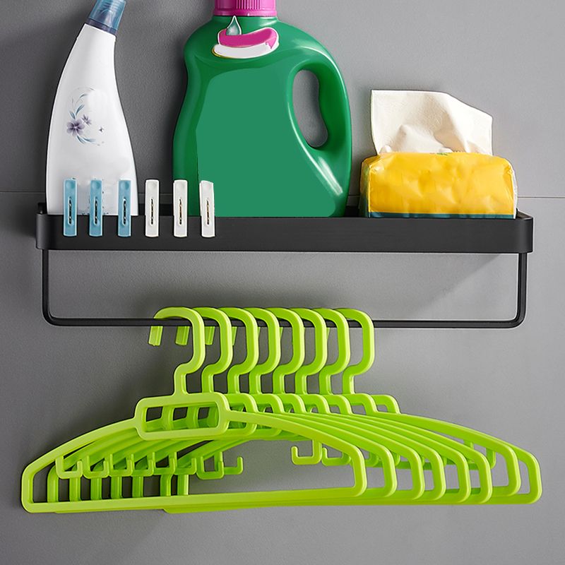 Sleek Matte Black Wall Shelf for Organized Bathrooms | elesira