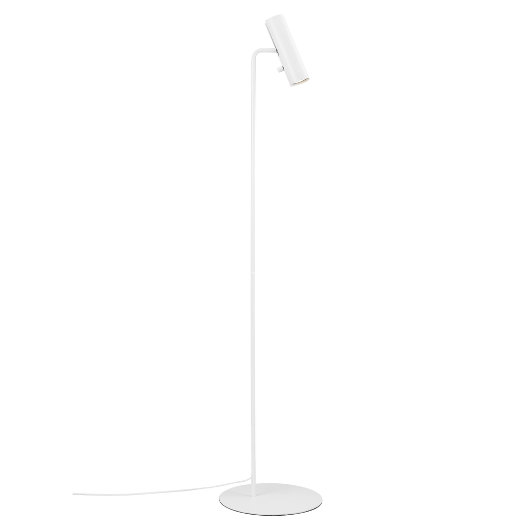 Lumaire | Contemporary White Floor Lamp With Adjustable Head — Minimalist Standing Lamp For Living Room | elesira